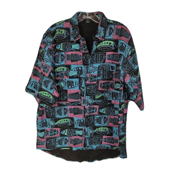 Vintage Other - Vintage Zeppelin Short Sleeve Men’s Buttondown Size XL